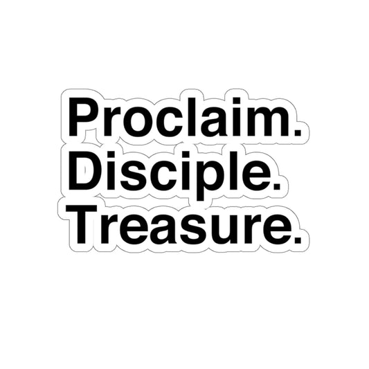 Sticker - WCC Proclaim. Disciple. Treasure.