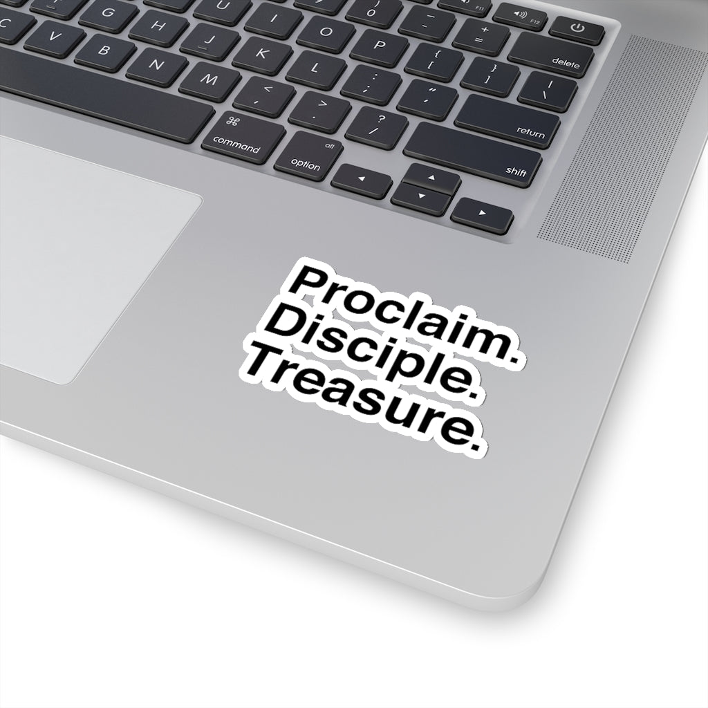 Sticker - WCC Proclaim. Disciple. Treasure.