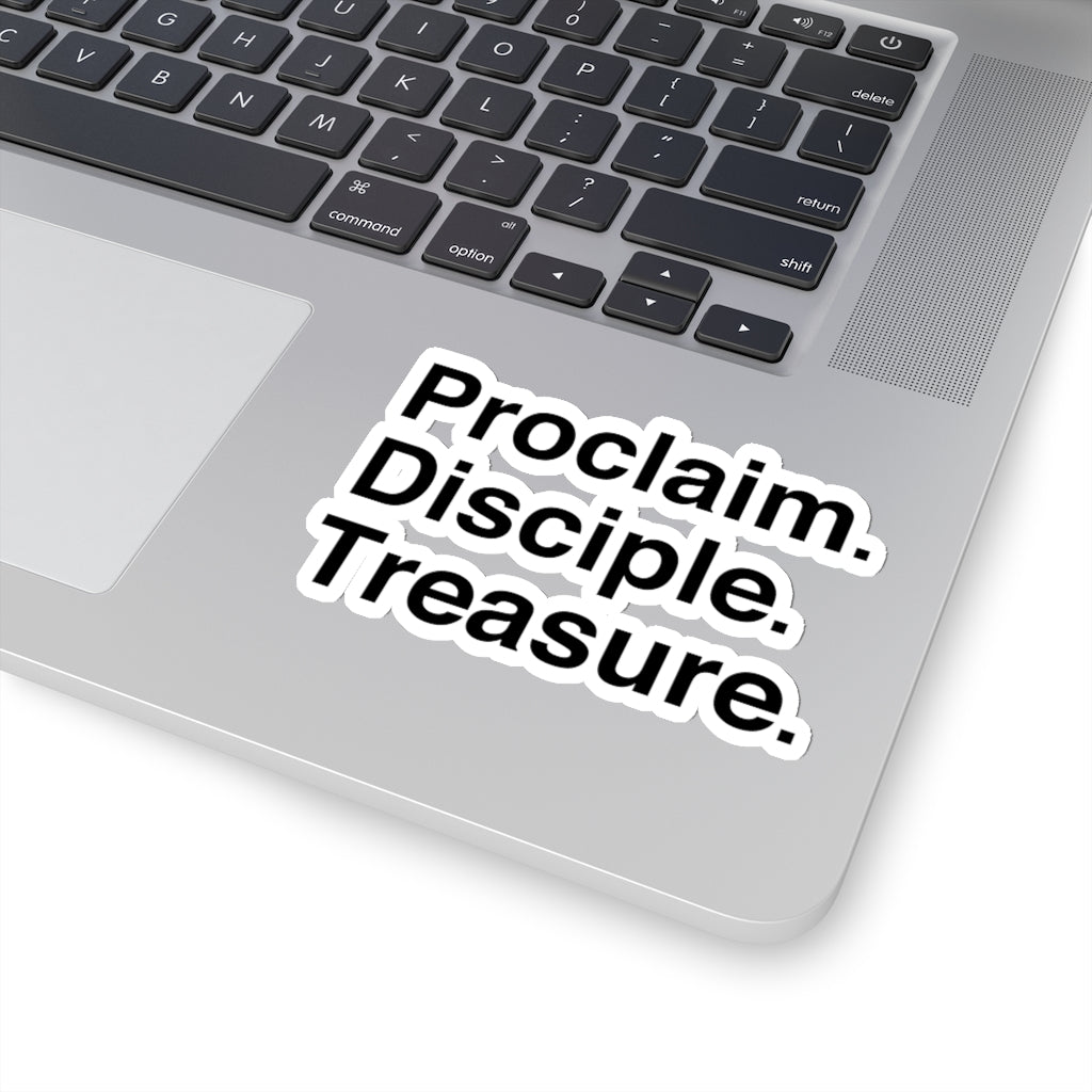 Sticker - WCC Proclaim. Disciple. Treasure.
